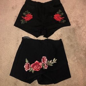 Shorts and pencil skort